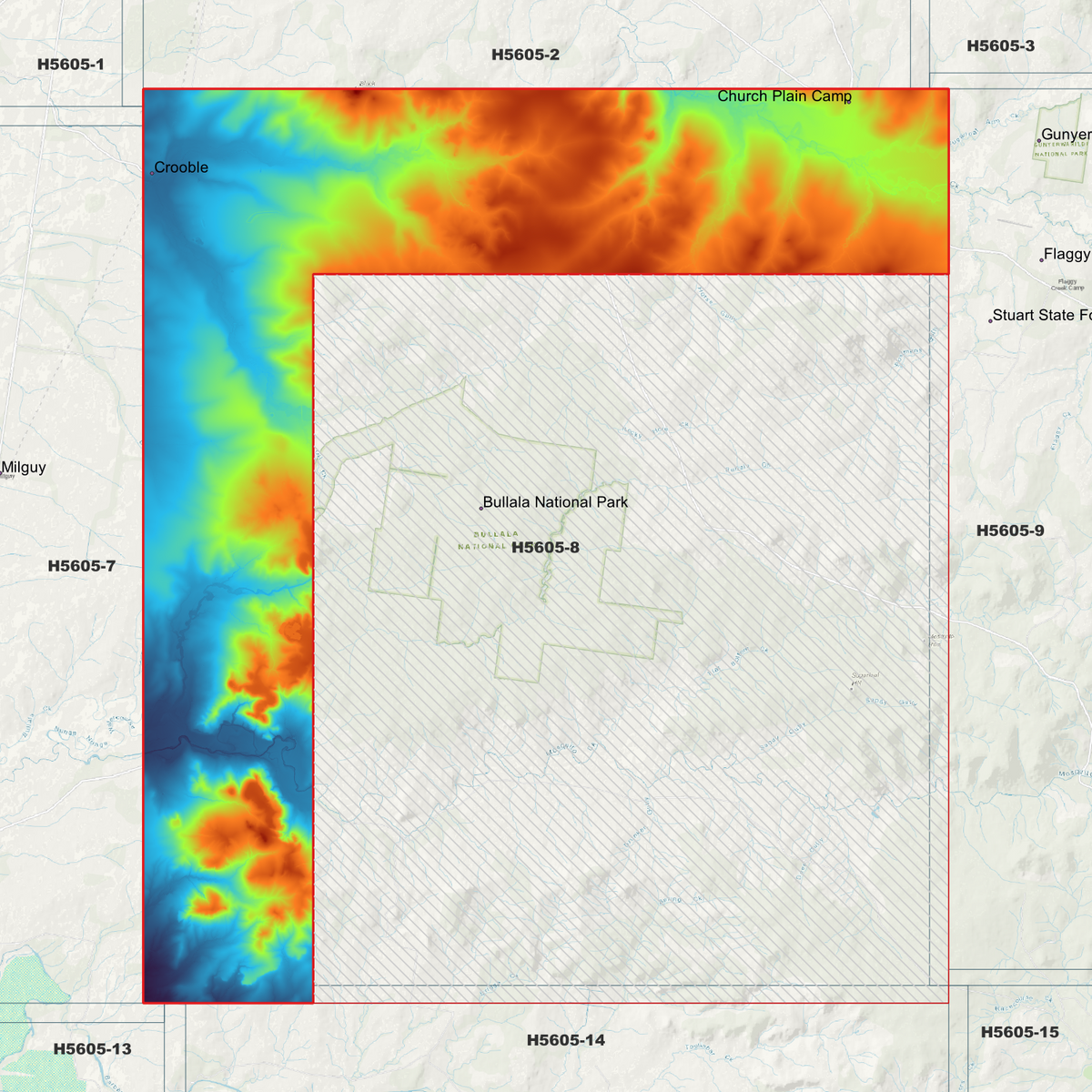 Bullala 1m, 2m & 5m Digital Elevation Models (H5605-8)