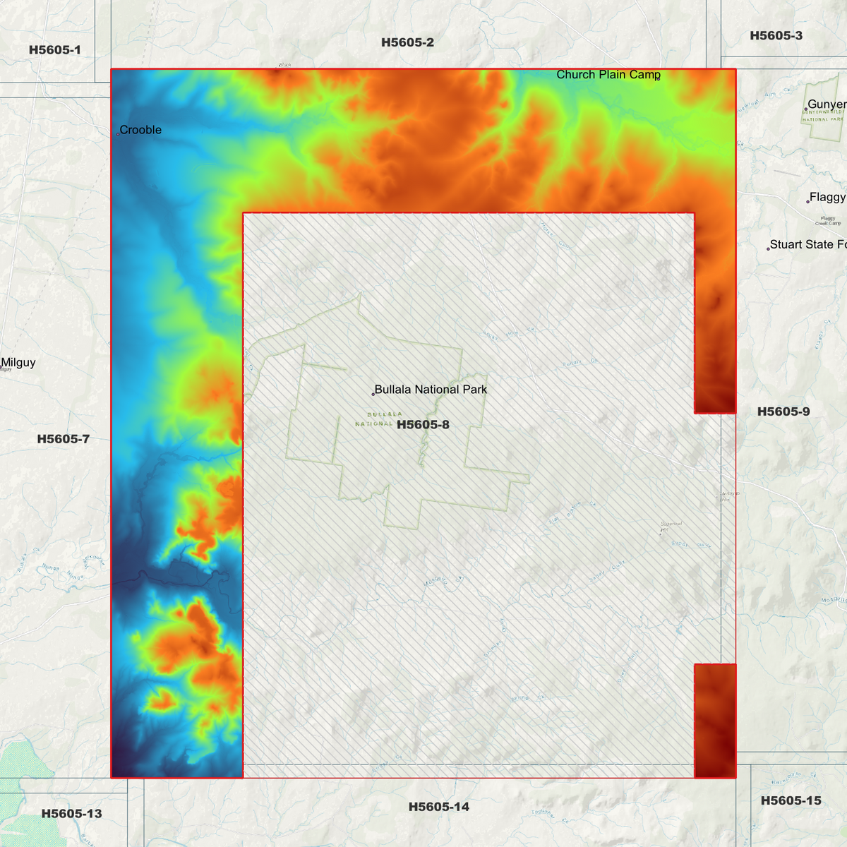 Bullala 1m, 2m & 5m Digital Elevation Models (H5605-8)