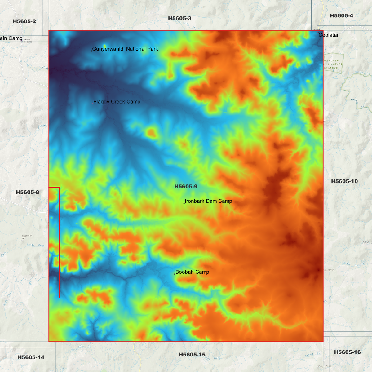 Gunyerwarildi 1m, 2m & 5m Digital Elevation Models (H5605-9)