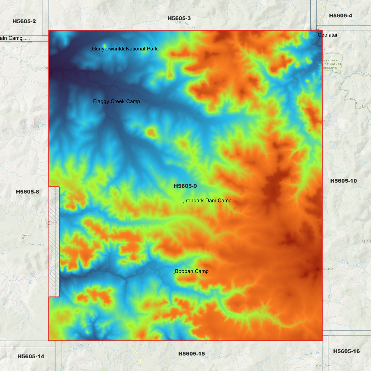 Gunyerwarildi 1m, 2m & 5m Digital Elevation Models (H5605-9)
