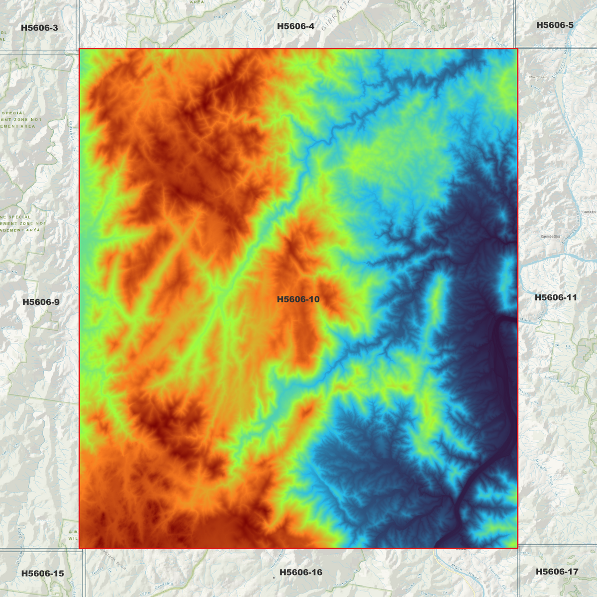 Washpool 1m Digital Elevation Models (H5606-10)
