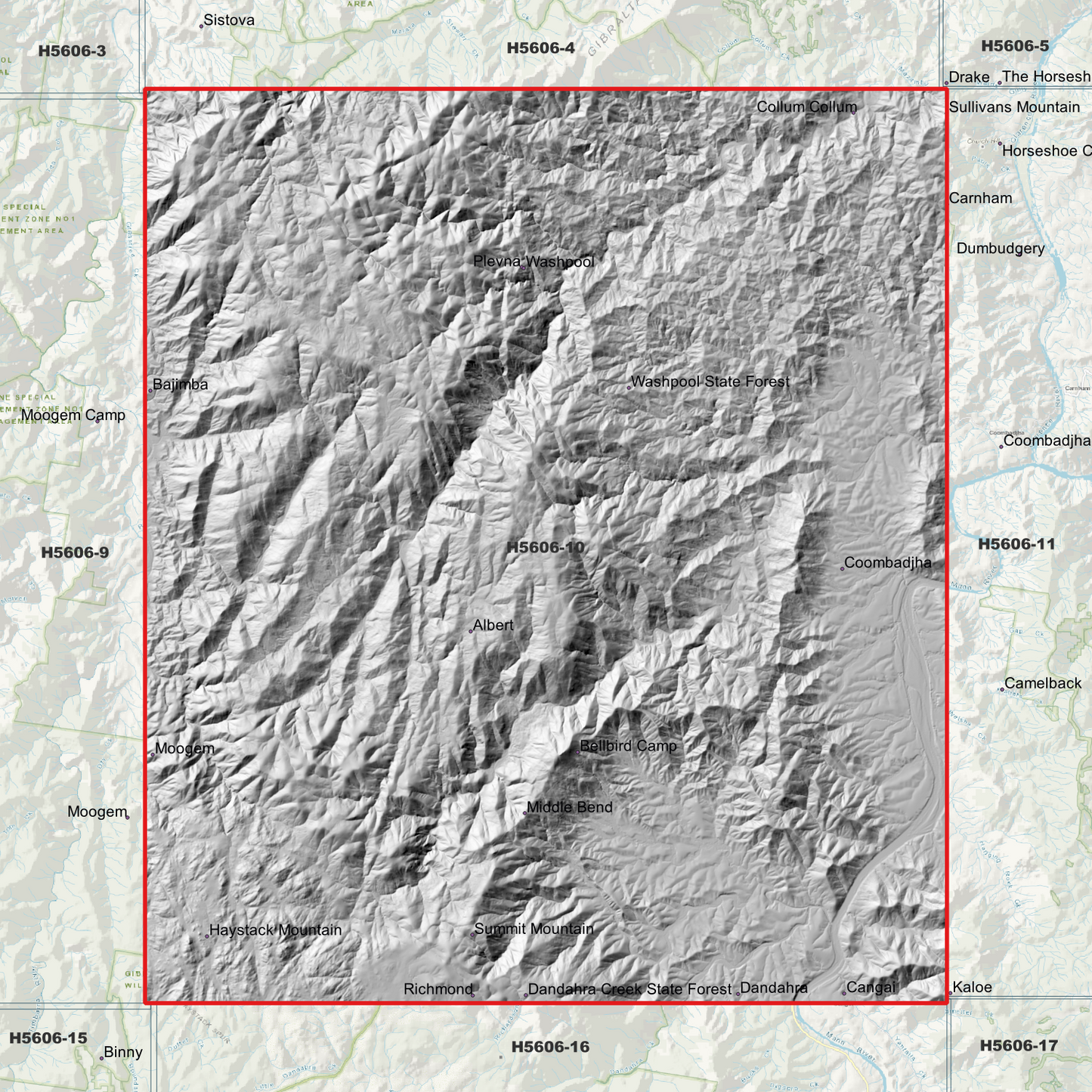 Washpool 1m Digital Elevation Model (H5606-10)