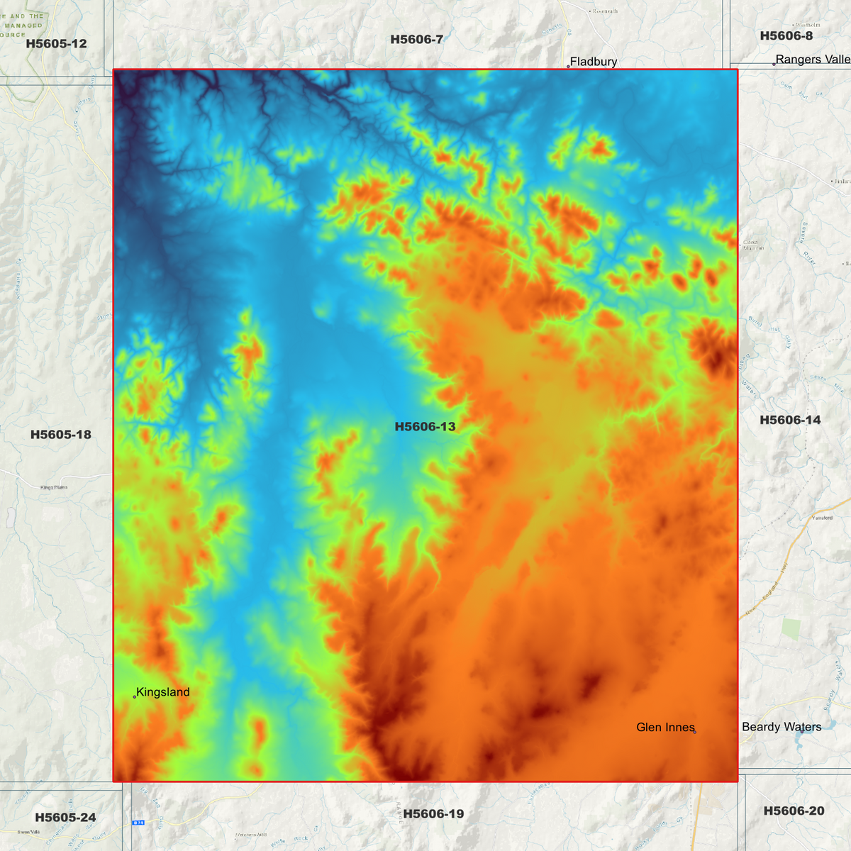 Glen Innes 2m & 5m Digital Elevation Models (H5606-13)