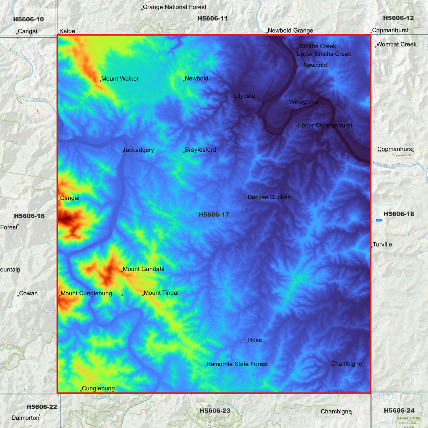 Duckan 1m Digital Elevation Model (H5606-17)