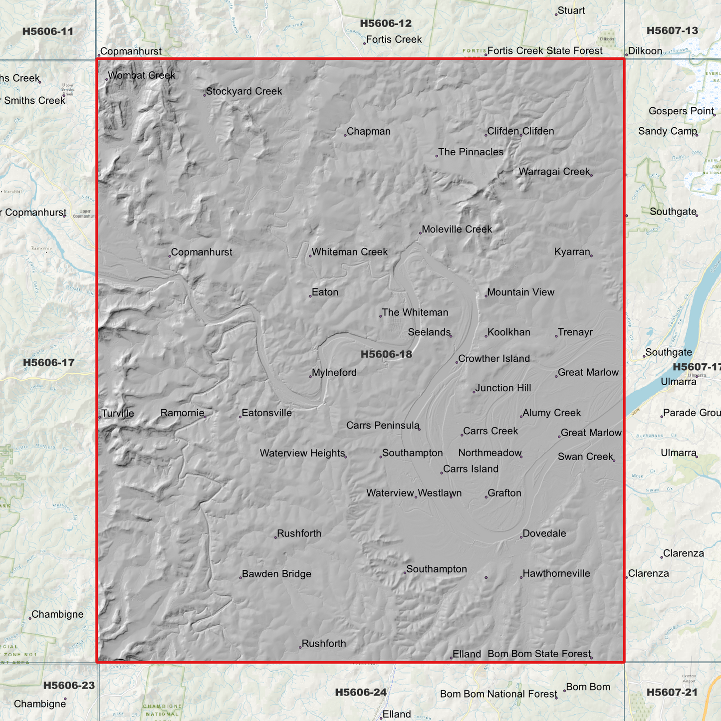 Grafton 1m Digital Elevation Model (H5606-18)