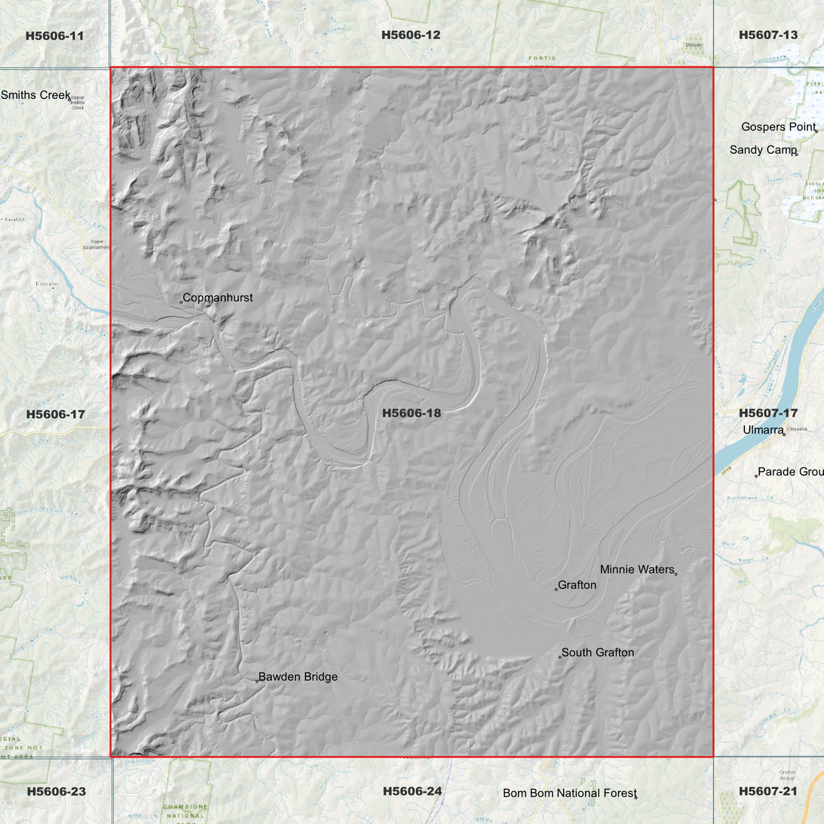 Grafton 1m Digital Elevation Models (H5606-18)