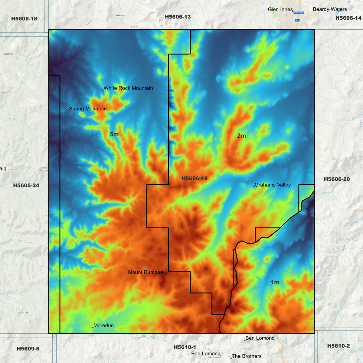 Glencoe 1m, 2m & 5m Digital Elevation Models (H5606-19)