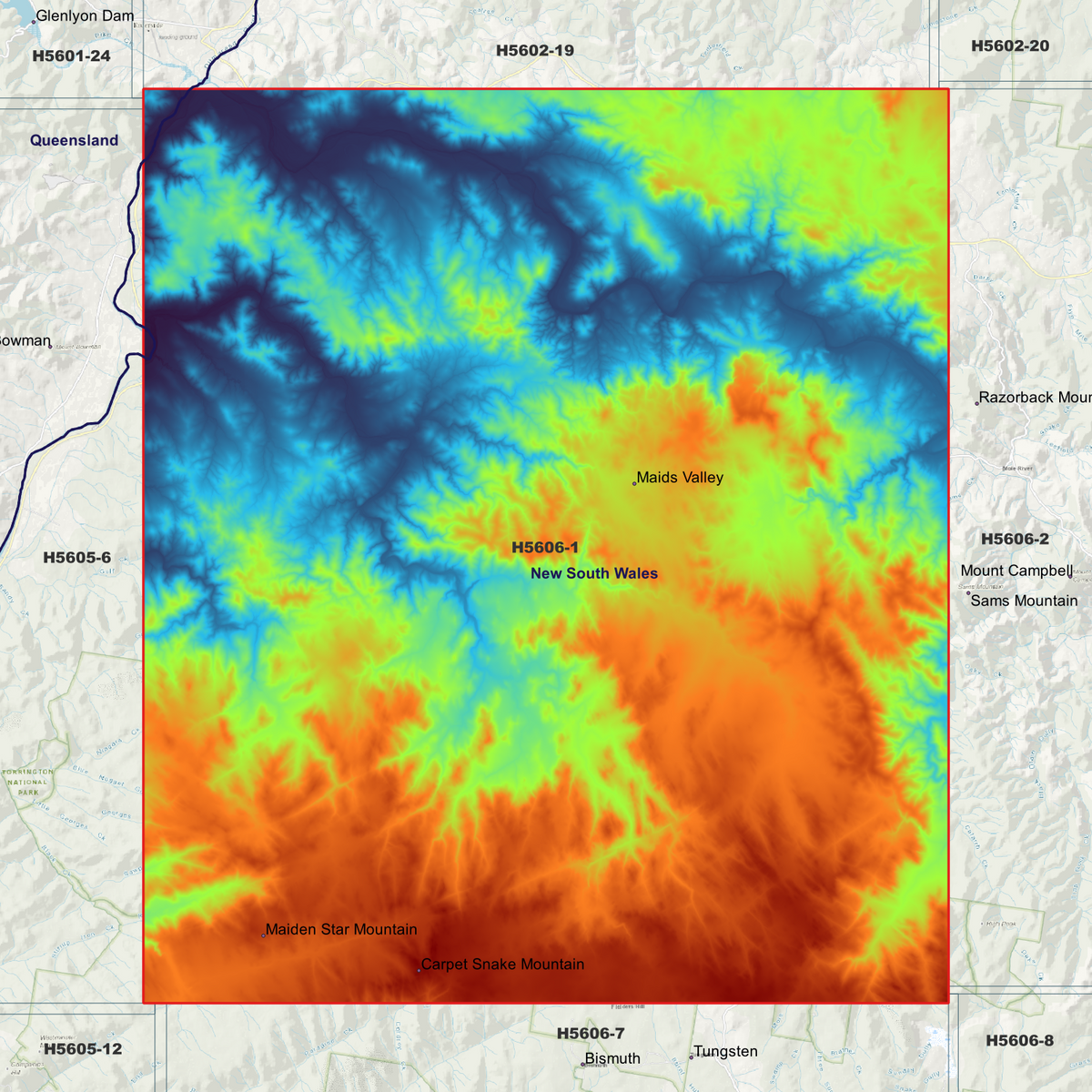Binghi 50cm, 1m & 5m Digital Elevation Models (H5606-1)
