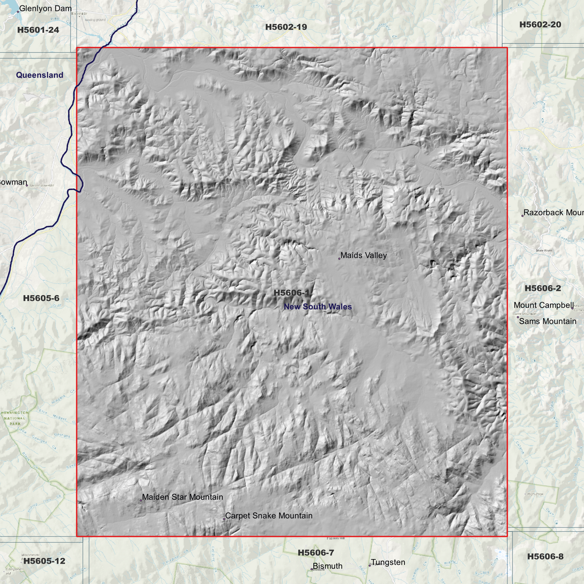 Binghi 50cm, 1m & 5m Digital Elevation Models (H5606-1)