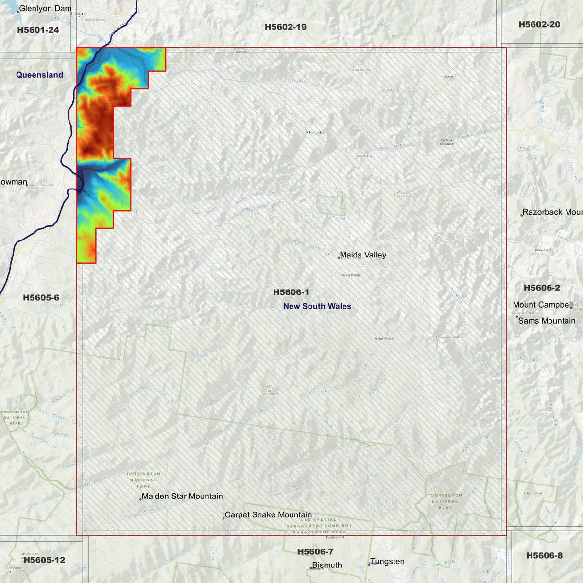 Binghi 50cm, 1m & 5m Digital Elevation Models (H5606-1)