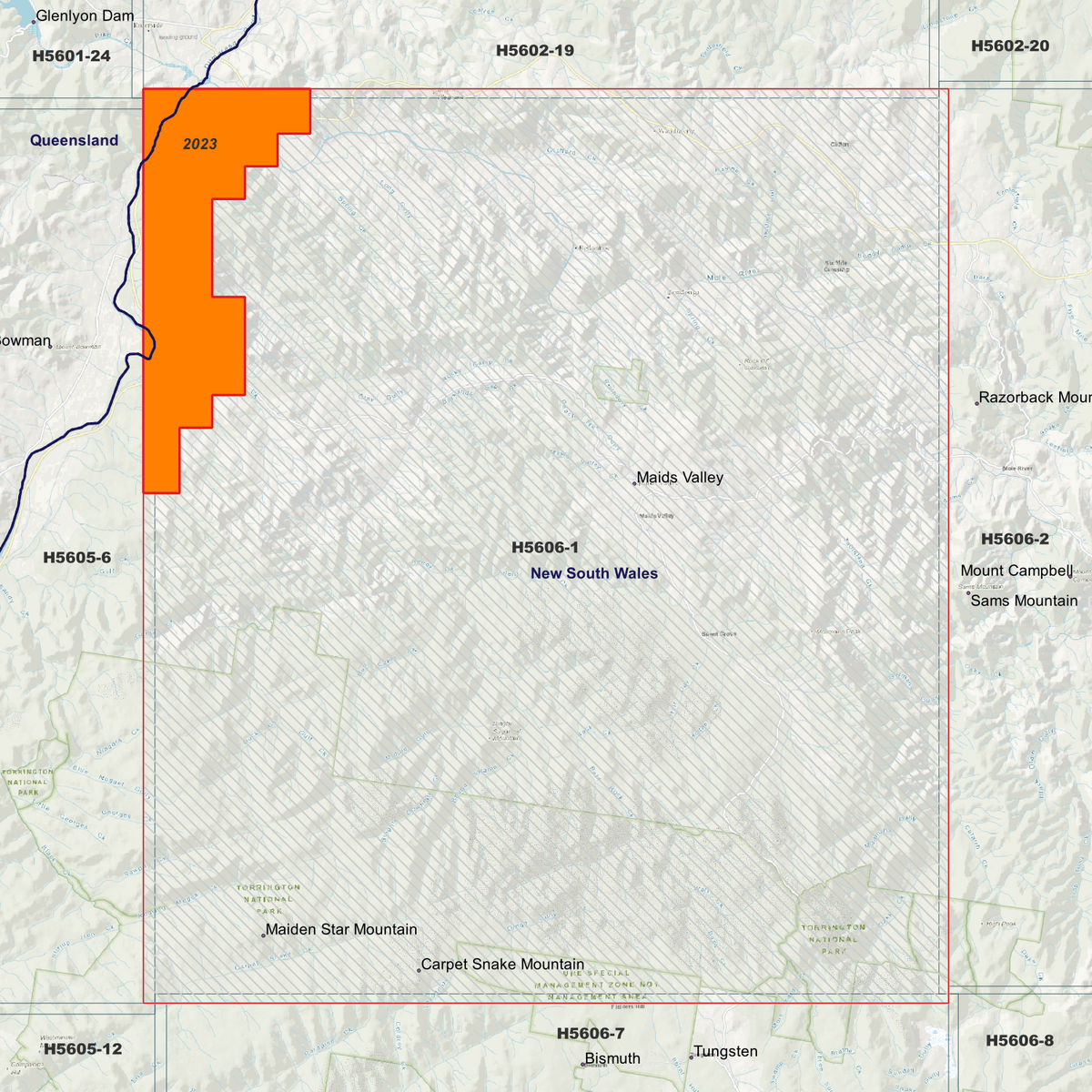 Binghi 50cm, 1m & 5m Digital Elevation Models (H5606-1)