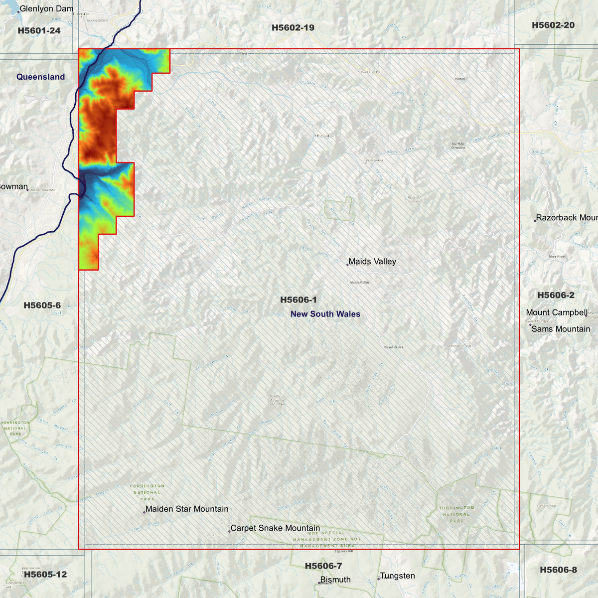Binghi 50cm, 1m & 5m Digital Elevation Models (H5606-1)