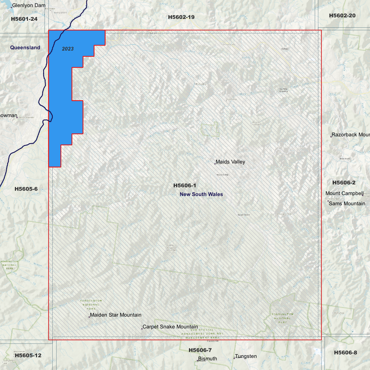 Binghi 50cm, 1m & 5m Digital Elevation Models (H5606-1)