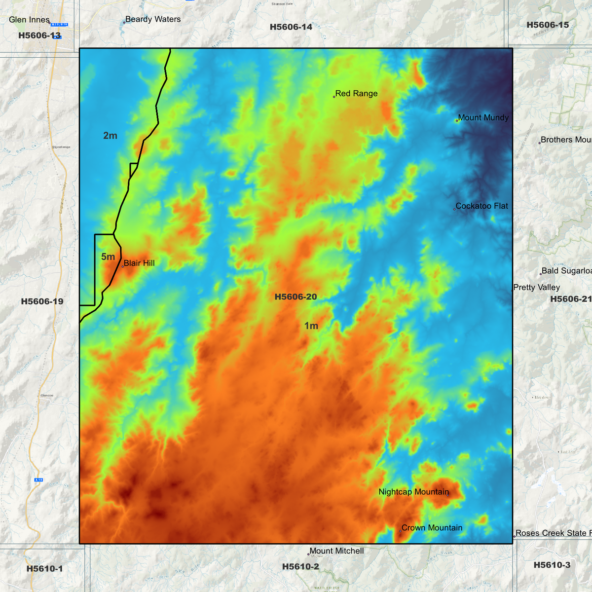 Pinkett 1m, 2m & 5m Digital Elevation Models (H5606-20)