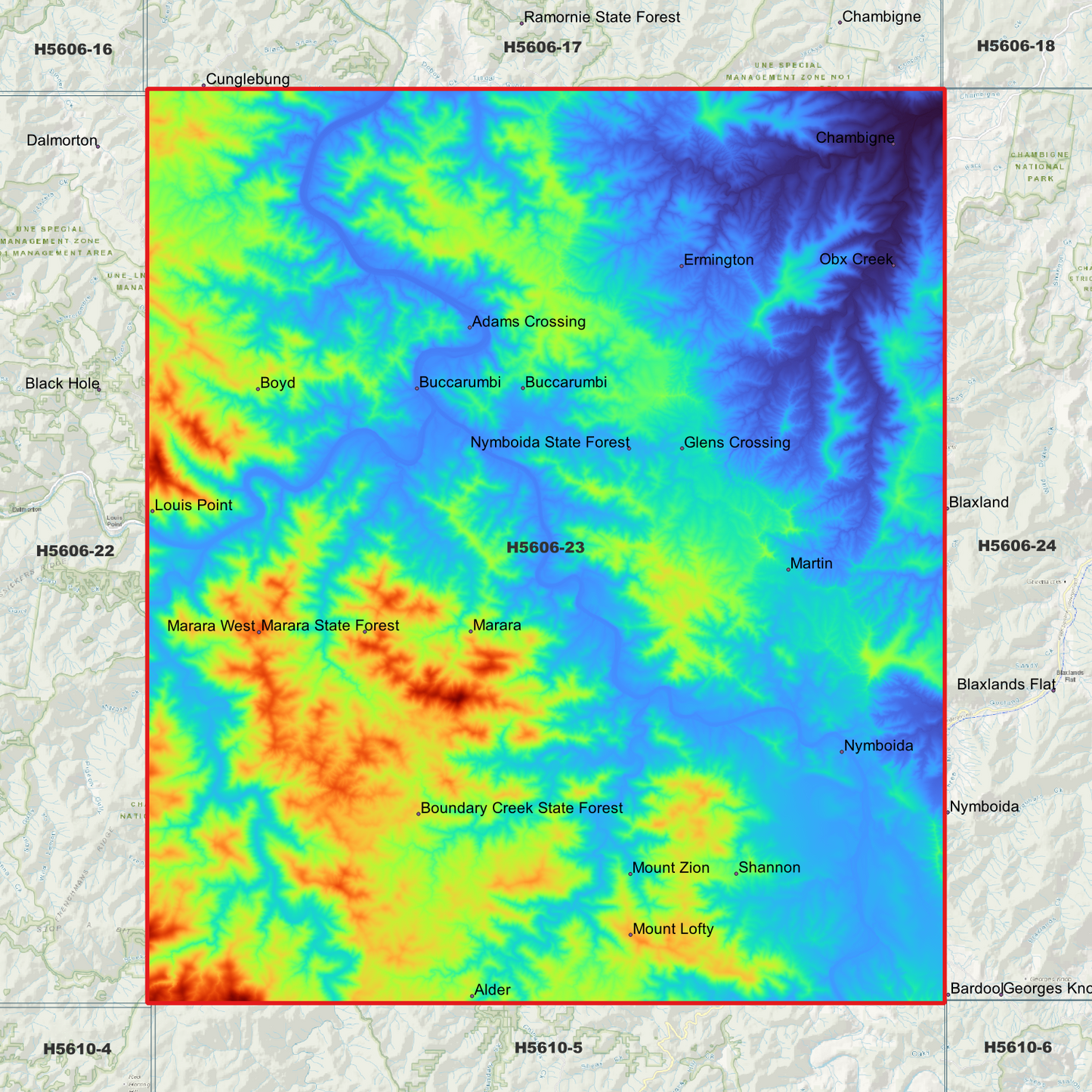 Buccarumbi 1m Digital Elevation Model (H5606-23)
