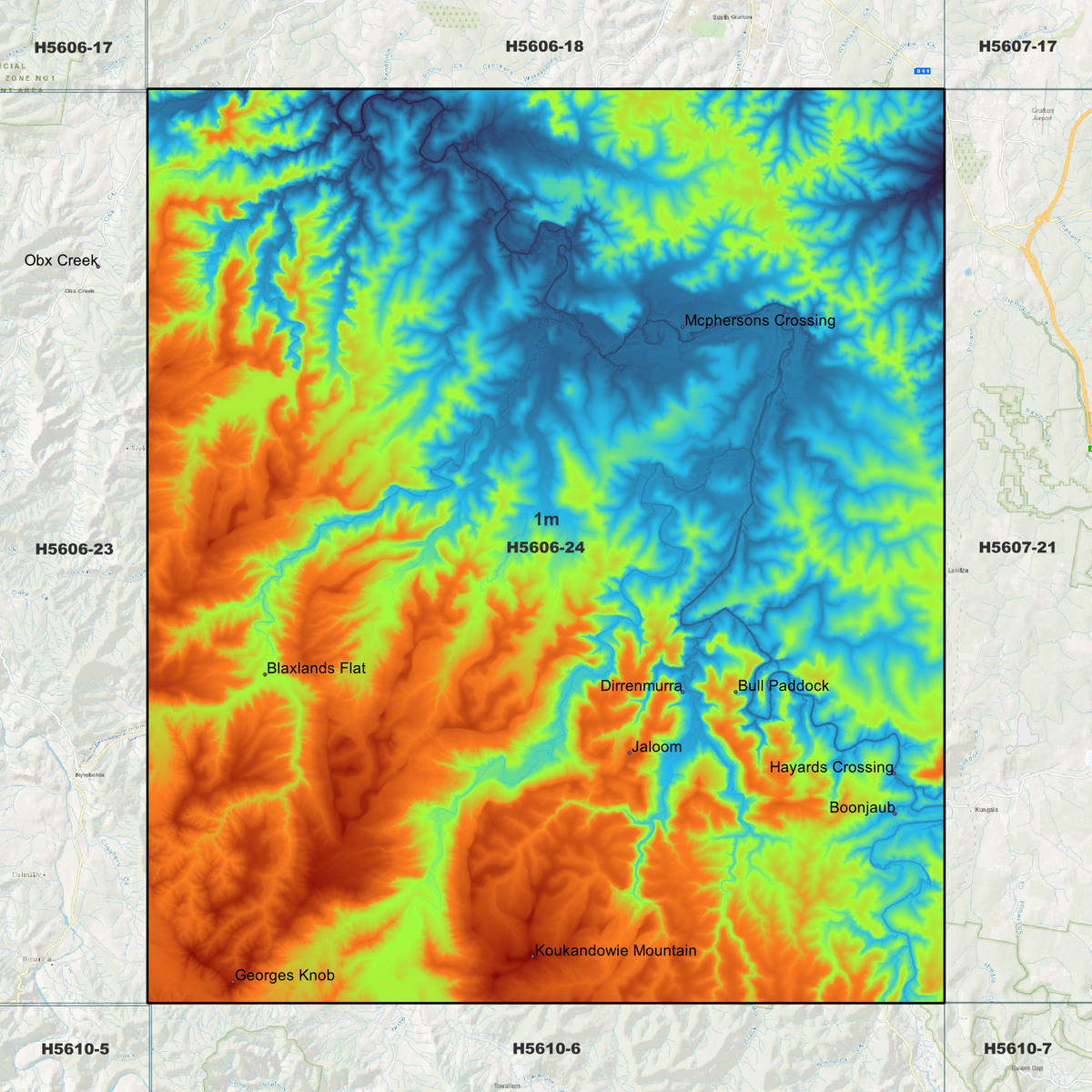 Koukandowie 1m Digital Elevation Models (H5606-24)