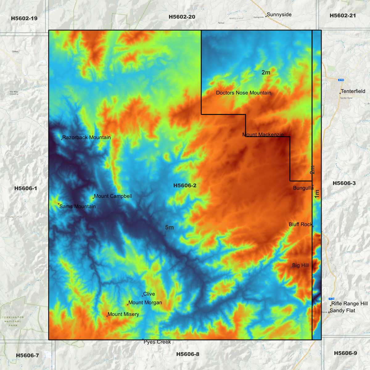 Woodside 1m, 2m & 5m Digital Elevation Models (H5606-2)