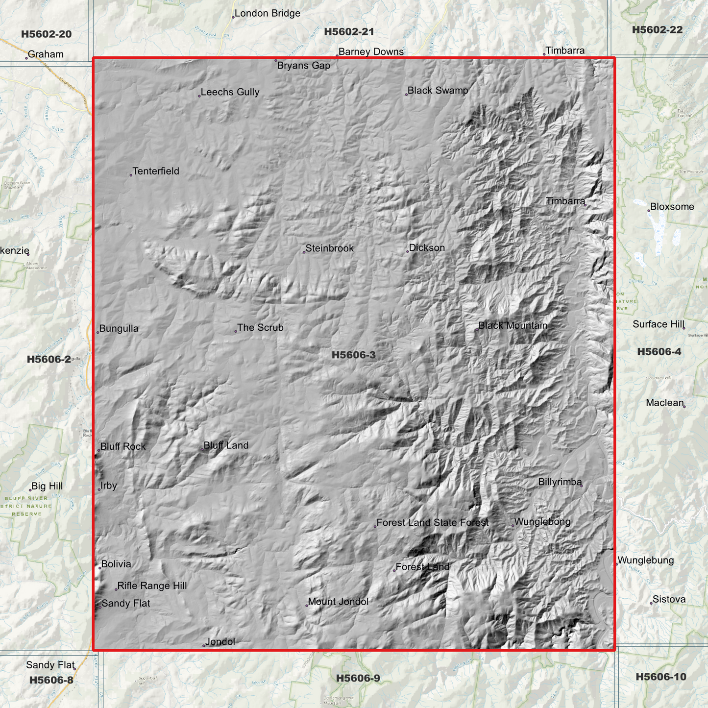 Tenterfield 1m Digital Elevation Model (H5606-3)