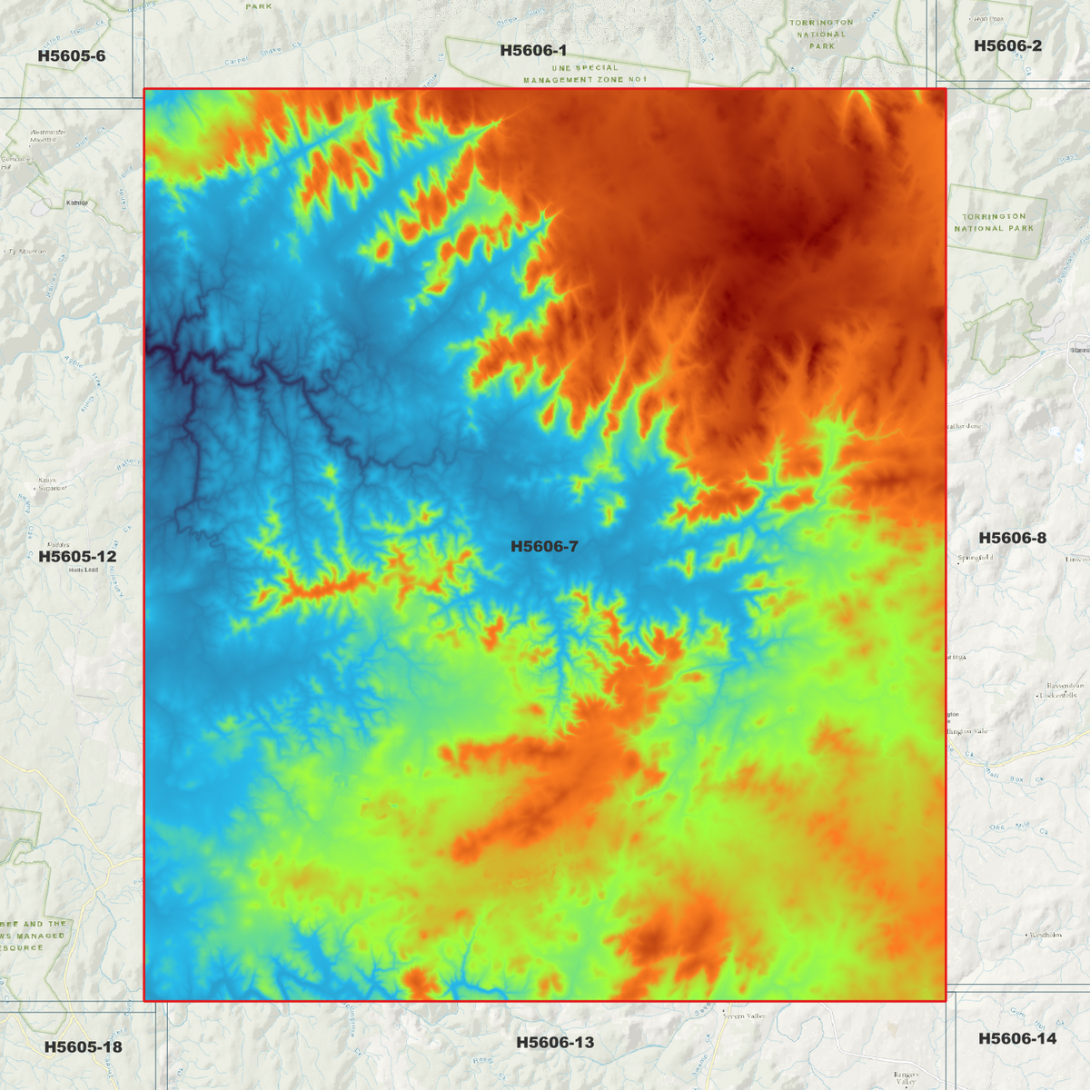 Emmaville 5m Digital Elevation Models (H5606-7)