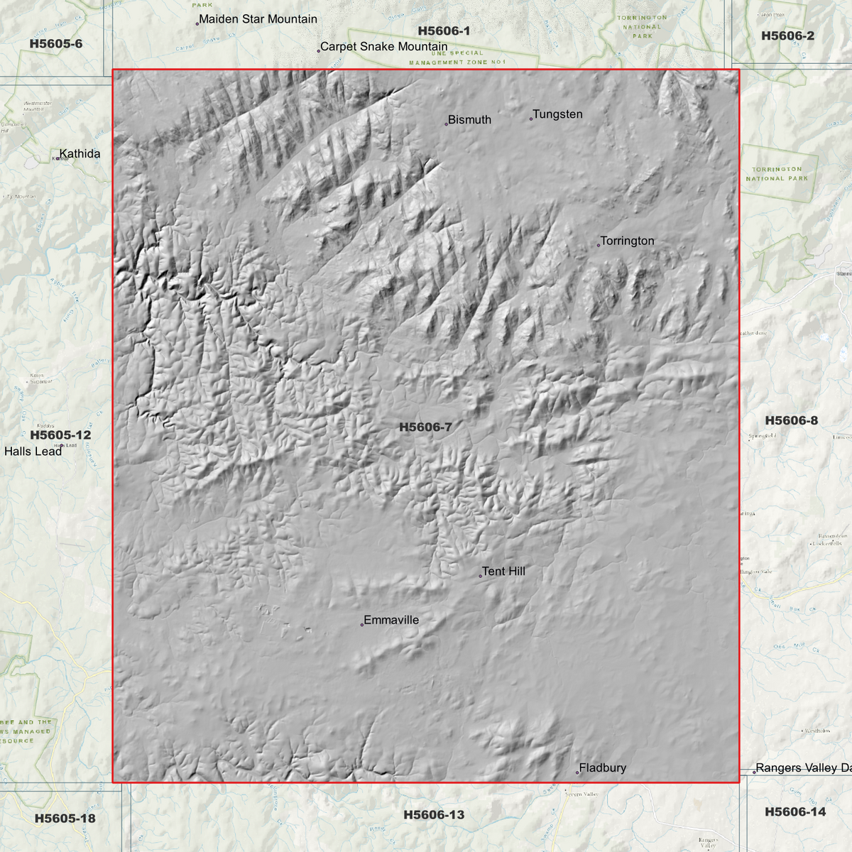 Emmaville 5m Digital Elevation Models (H5606-7)