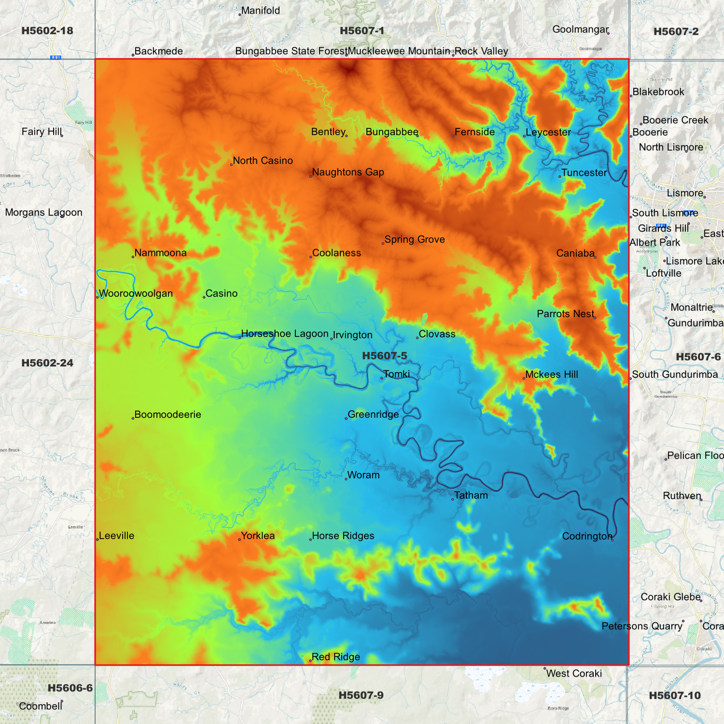Casino 1m Digital Elevation Model (H5607-5)