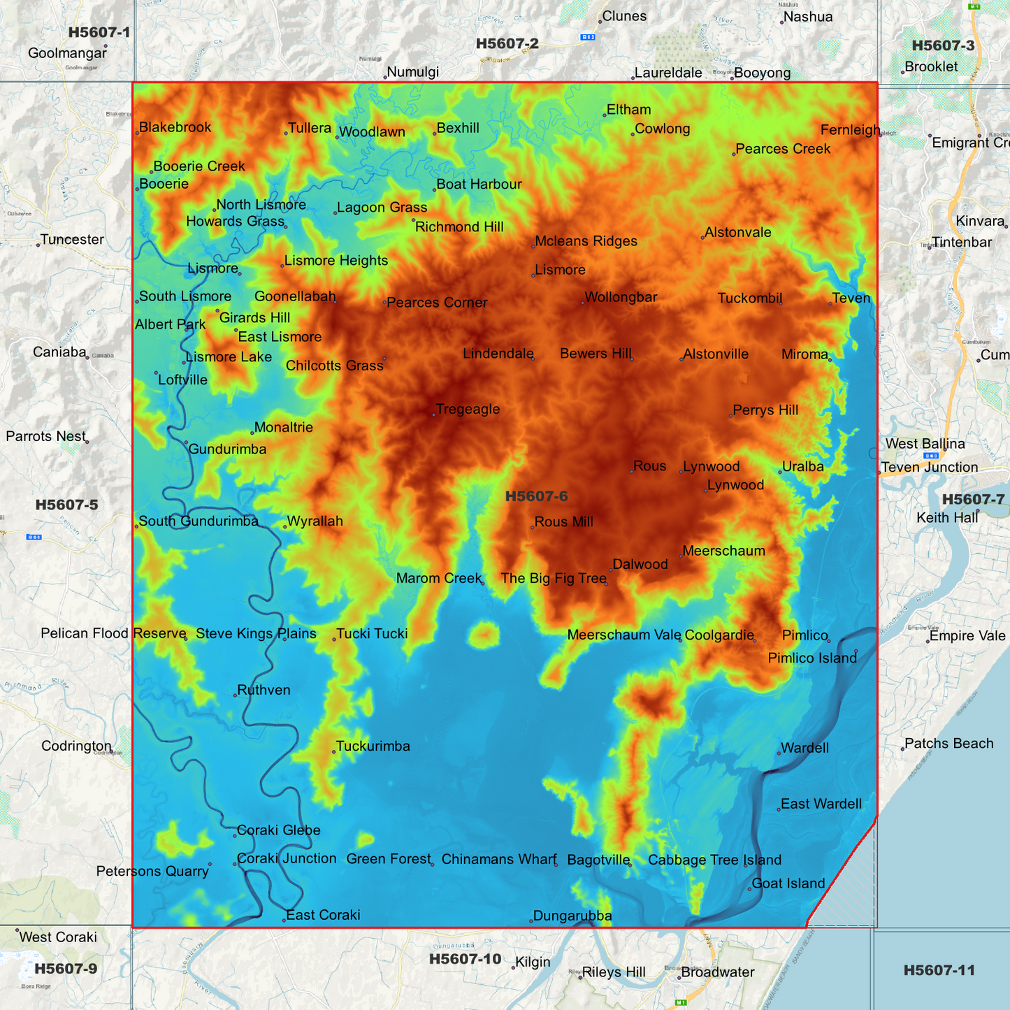 Lismore 1m Digital Elevation Model (H5607-6)