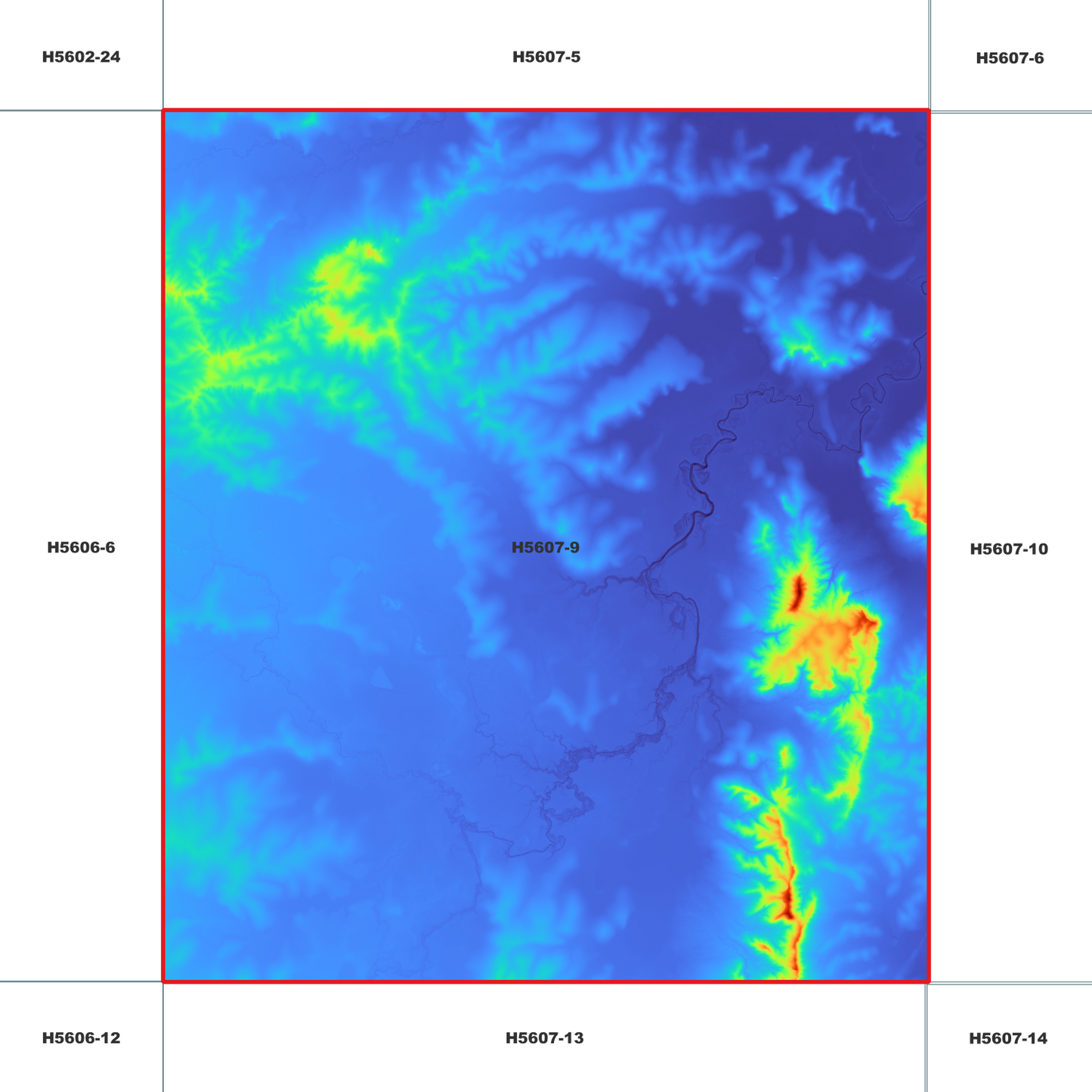 Bungawalbin 1m Digital Elevation Model (H5607-9)