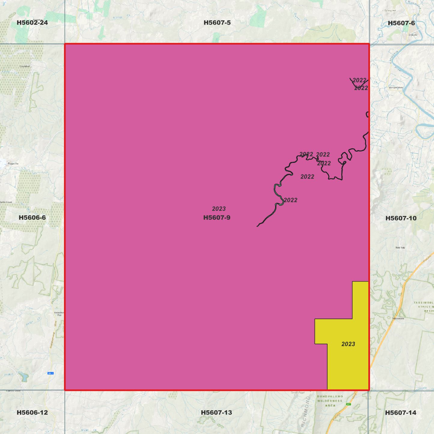 Bungawalbin 1m Digital Elevation Model (H5607-9)