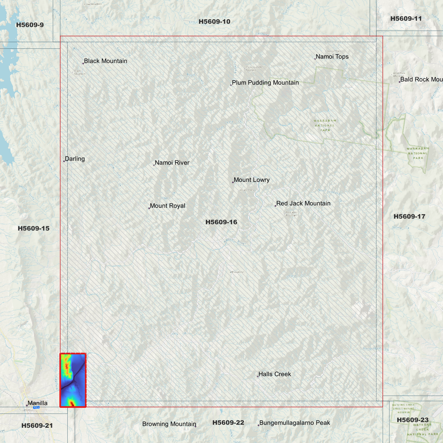 Warrabah 1m Digital Elevation Model (H5609-16)