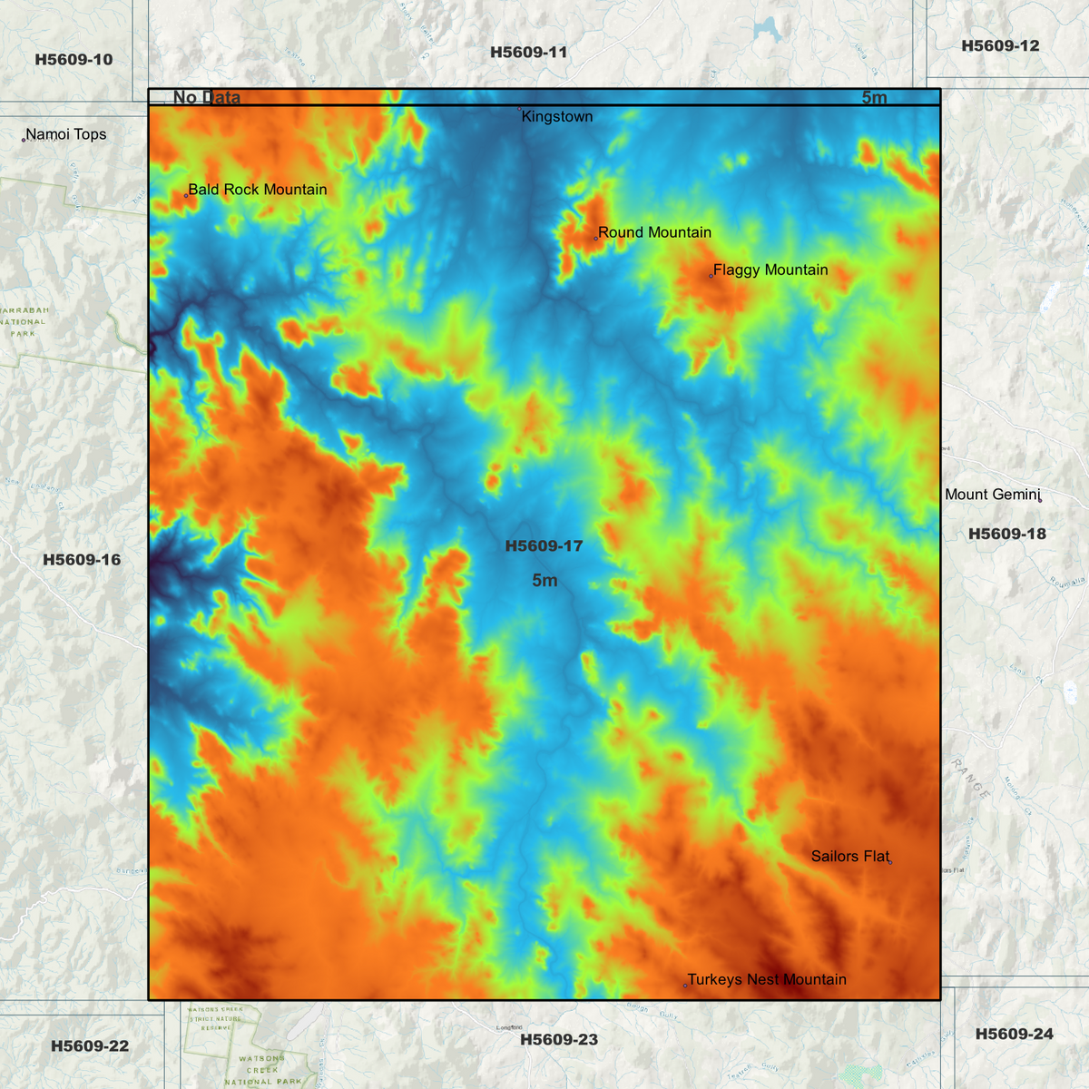 Kingstown 5m Digital Elevation Models (H5609-17)