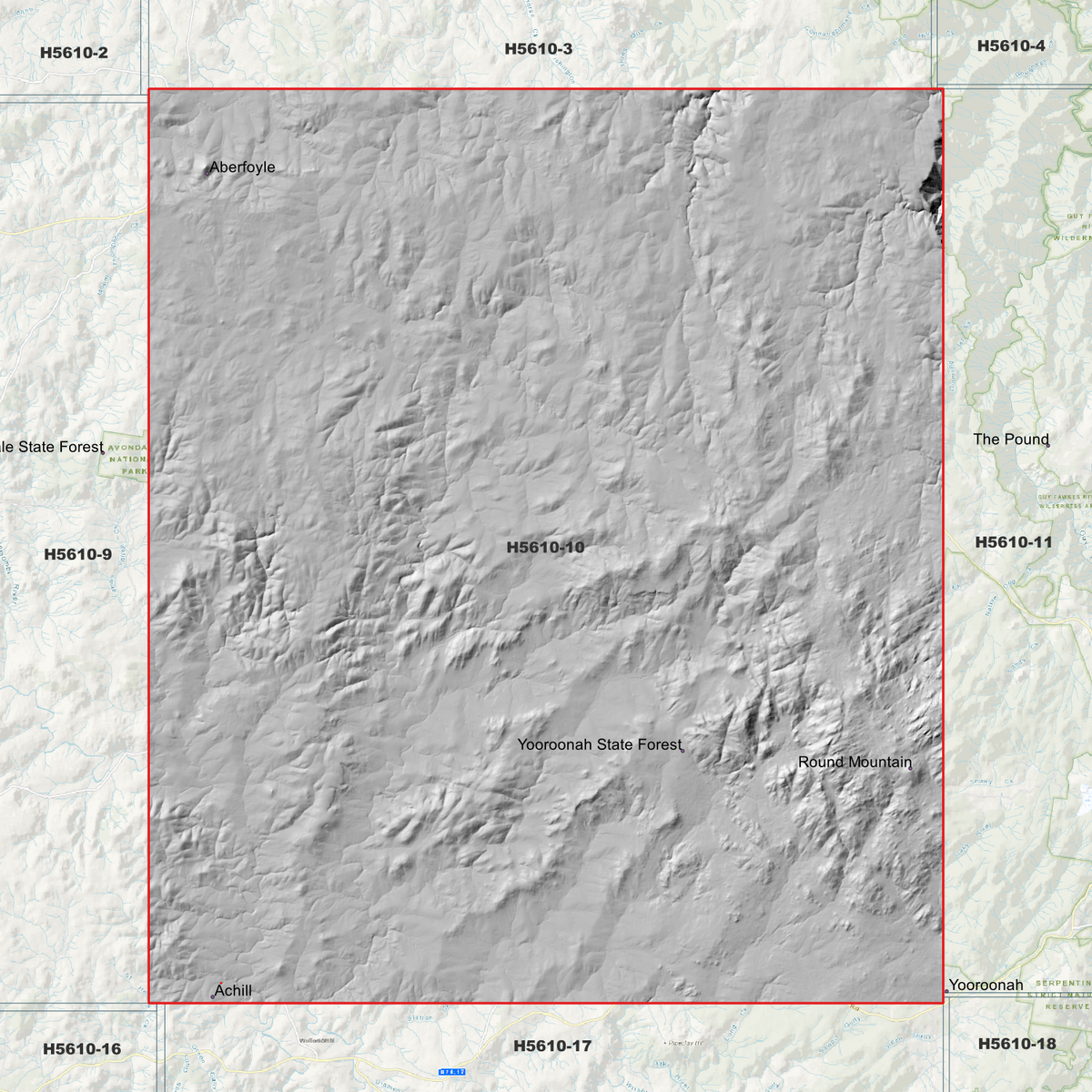 Aberfoyle 1m, 2m & 5m Digital Elevation Models (H5610-10)