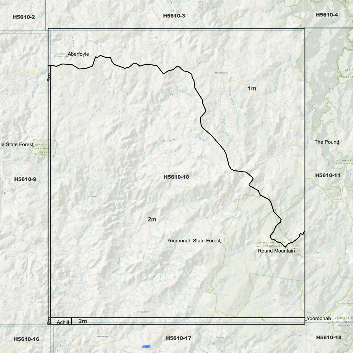 Aberfoyle 1m, 2m & 5m Digital Elevation Models (H5610-10)