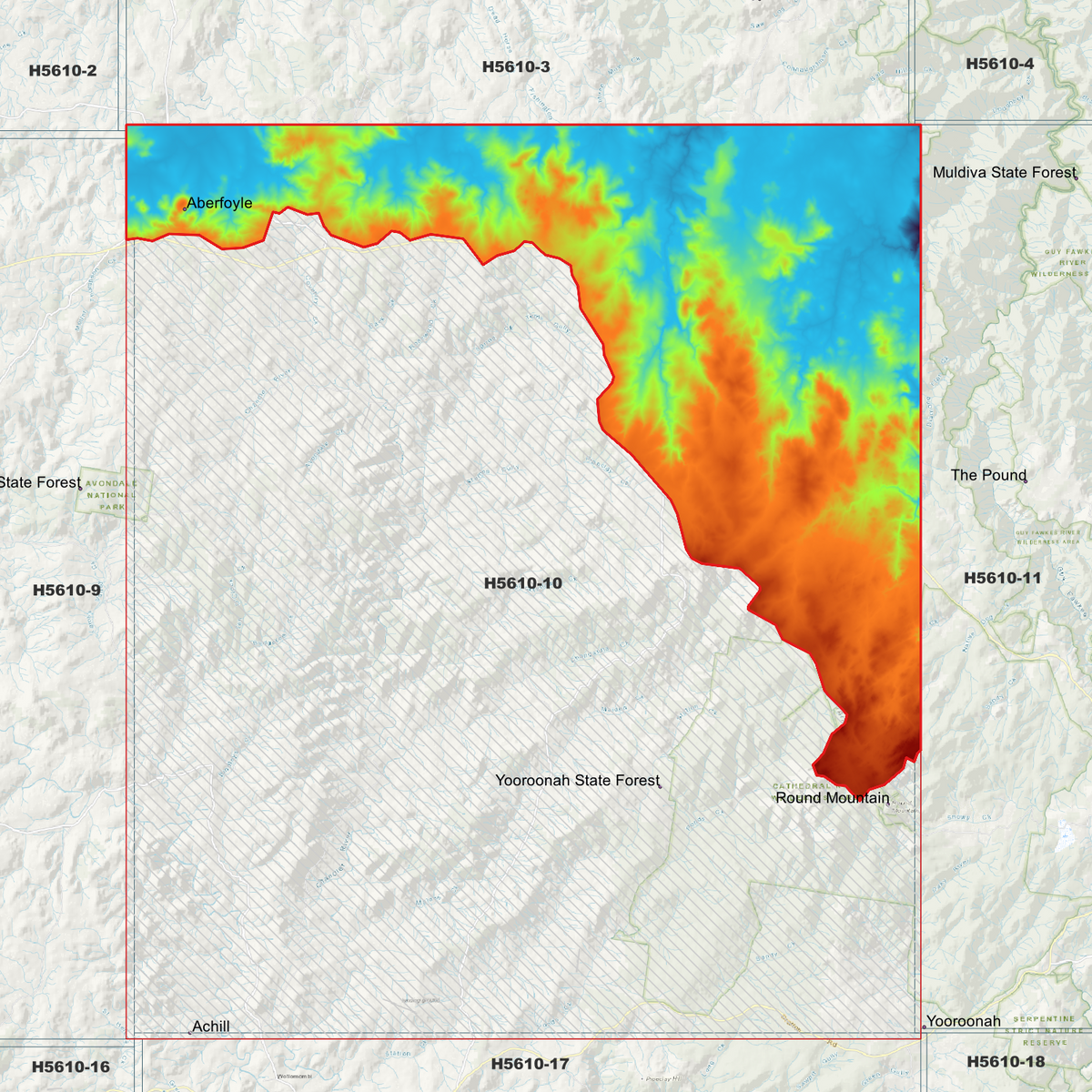 Aberfoyle 1m, 2m & 5m Digital Elevation Models (H5610-10)