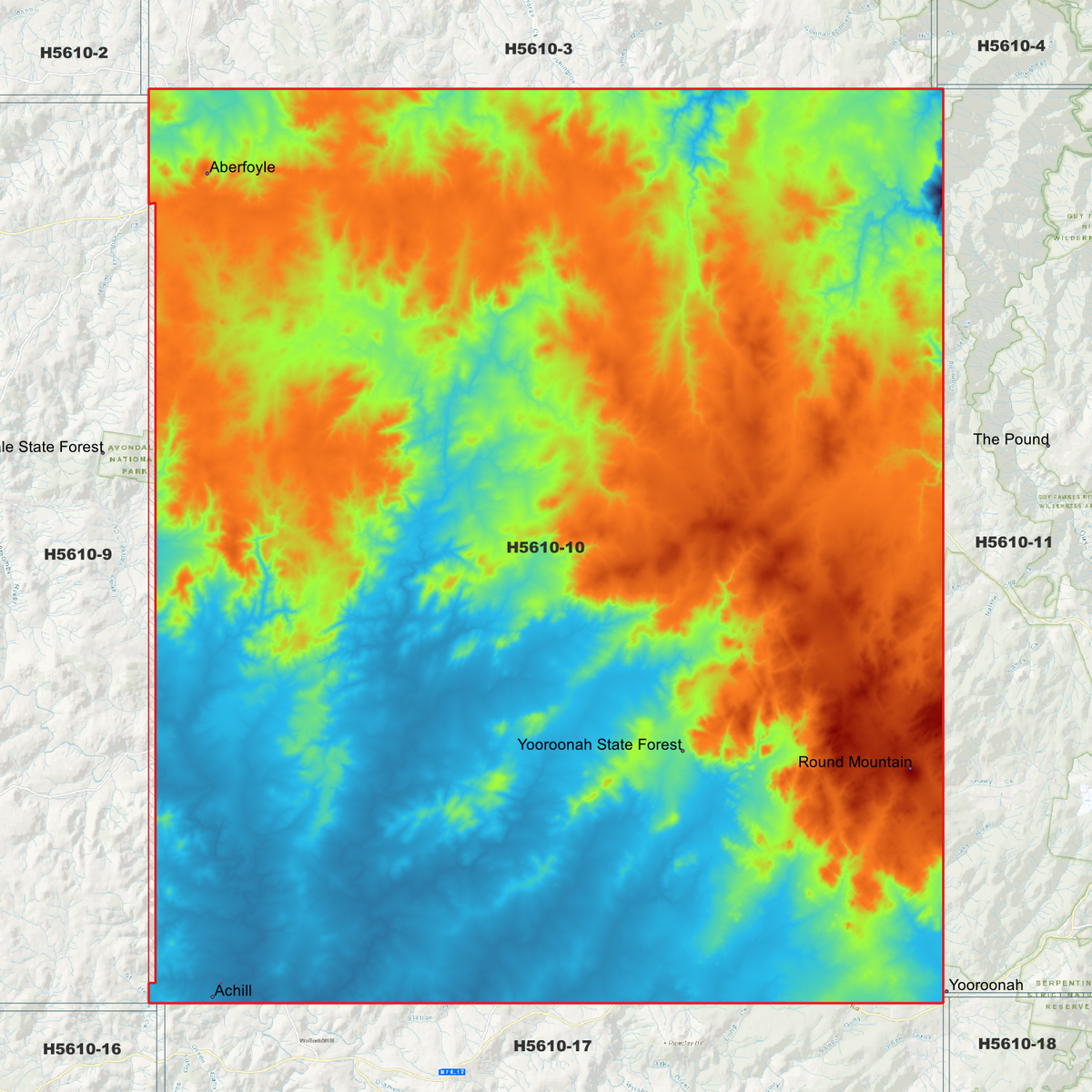 Aberfoyle 1m, 2m & 5m Digital Elevation Models (H5610-10)