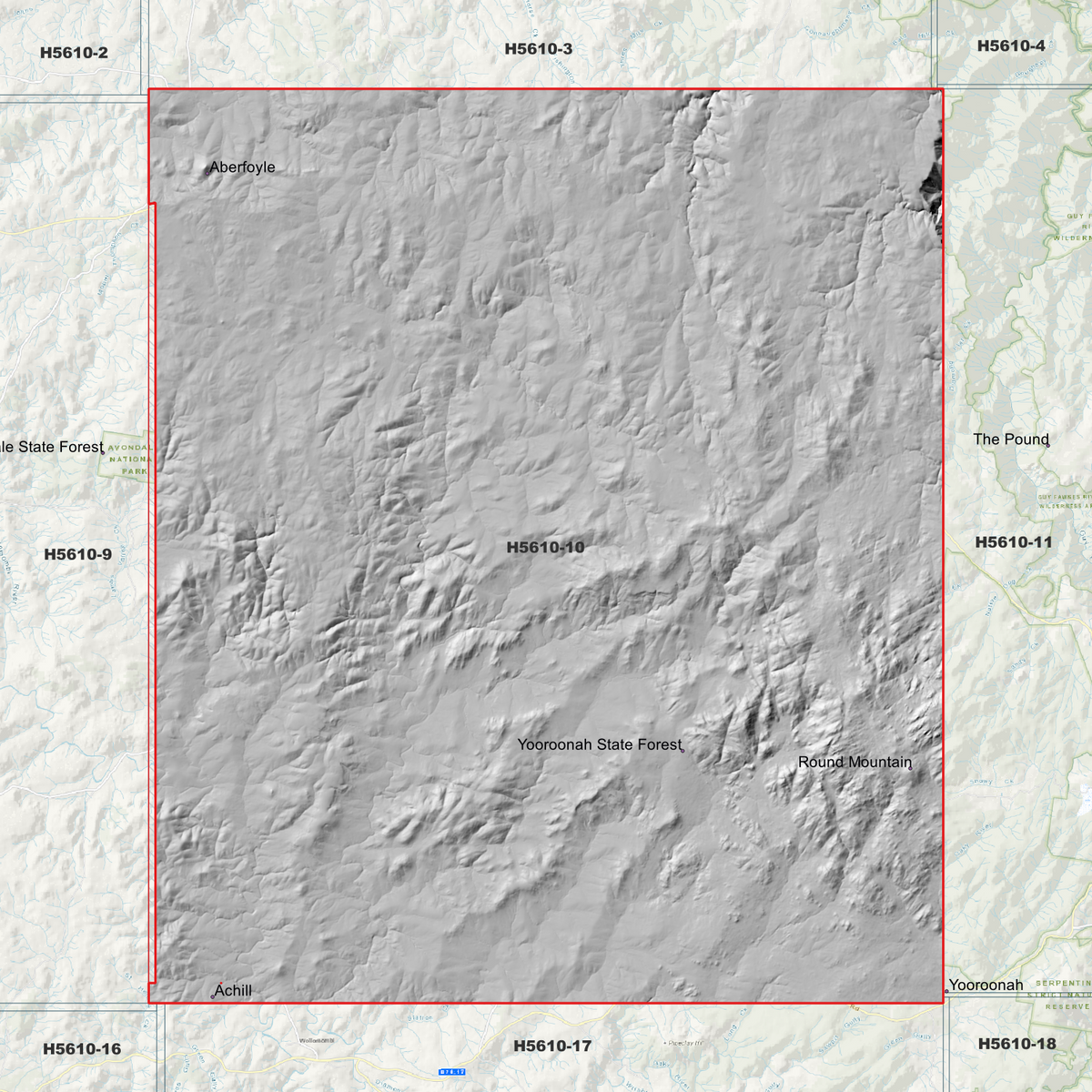 Aberfoyle 1m, 2m & 5m Digital Elevation Models (H5610-10)