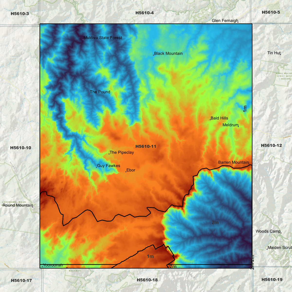 Ebor 1m & 2m Digital Elevation Models (H5610-11)