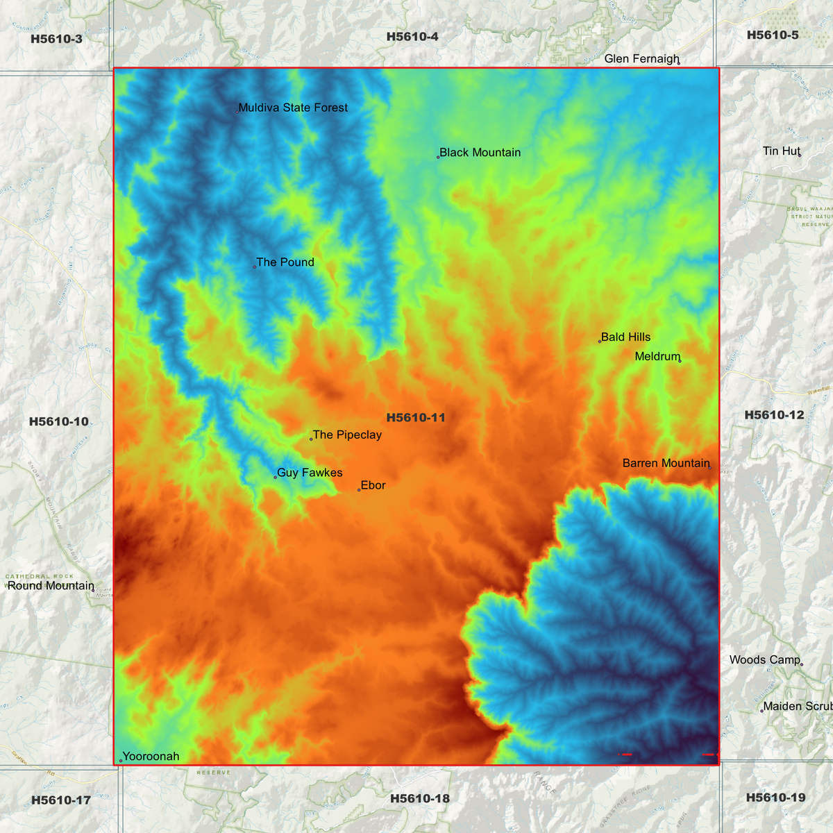 Ebor 1m & 2m Digital Elevation Models (H5610-11)
