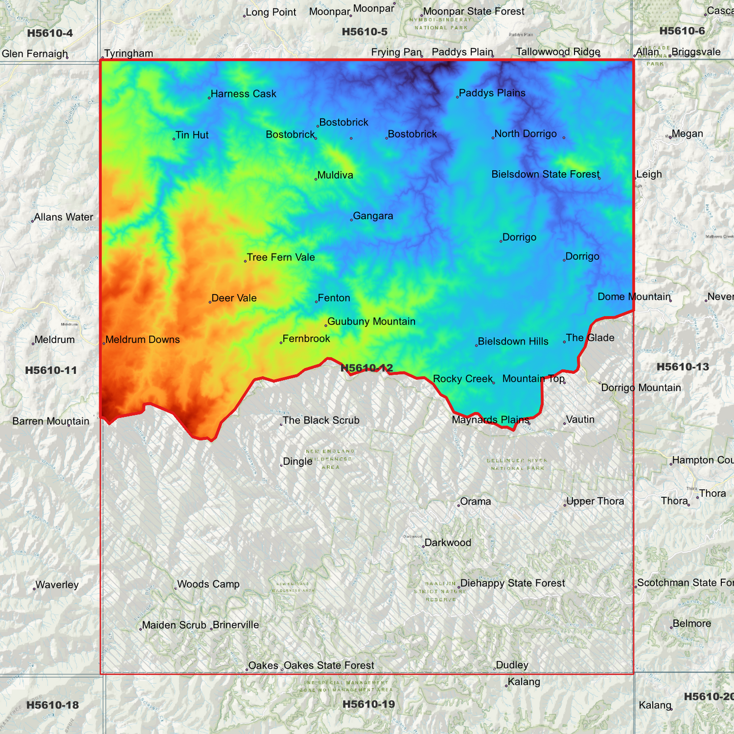 Dorrigo 1m Digital Elevation Model (H5610-12)