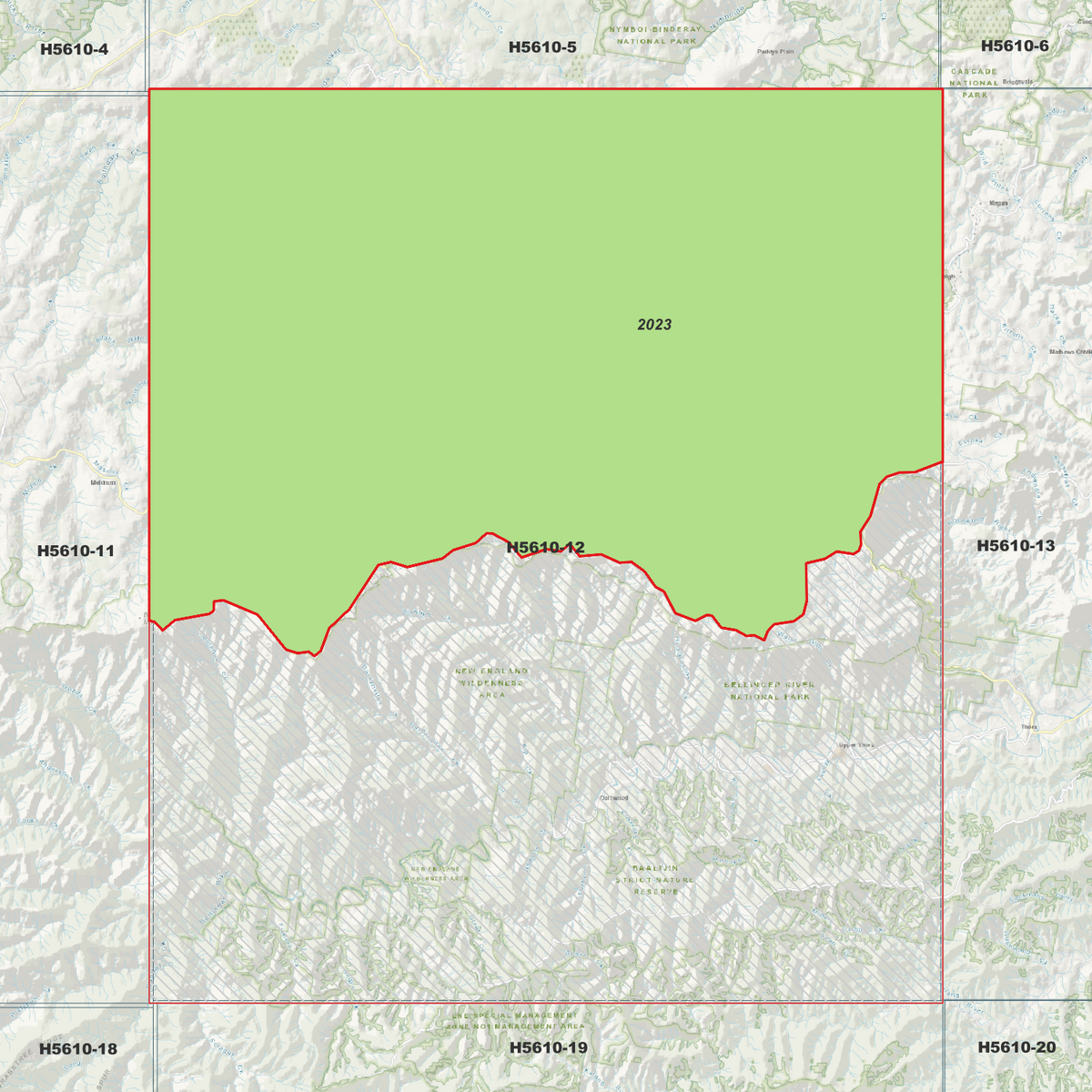 Dorrigo 1m & 2m Digital Elevation Models (H5610-12)