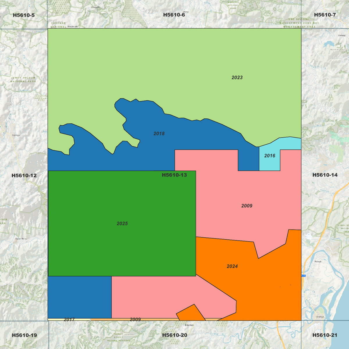Bellingen 50cm, 1m & 2m Digital Elevation Models (H5610-13)
