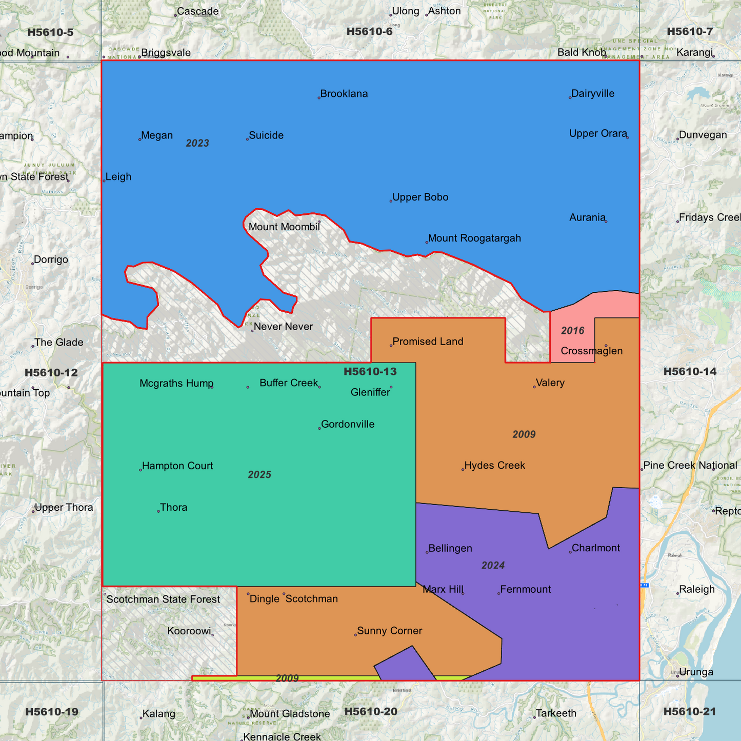 Bellingen 1m Digital Elevation Model (H5610-13)