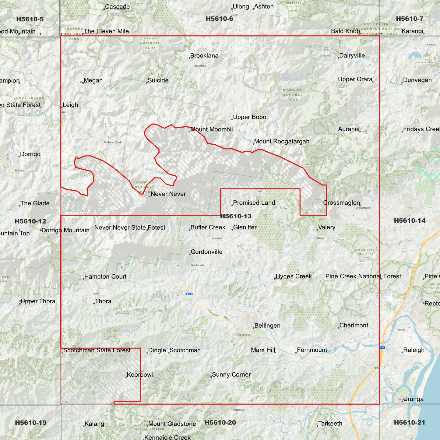 Bellingen 1m Digital Elevation Model (H5610-13)