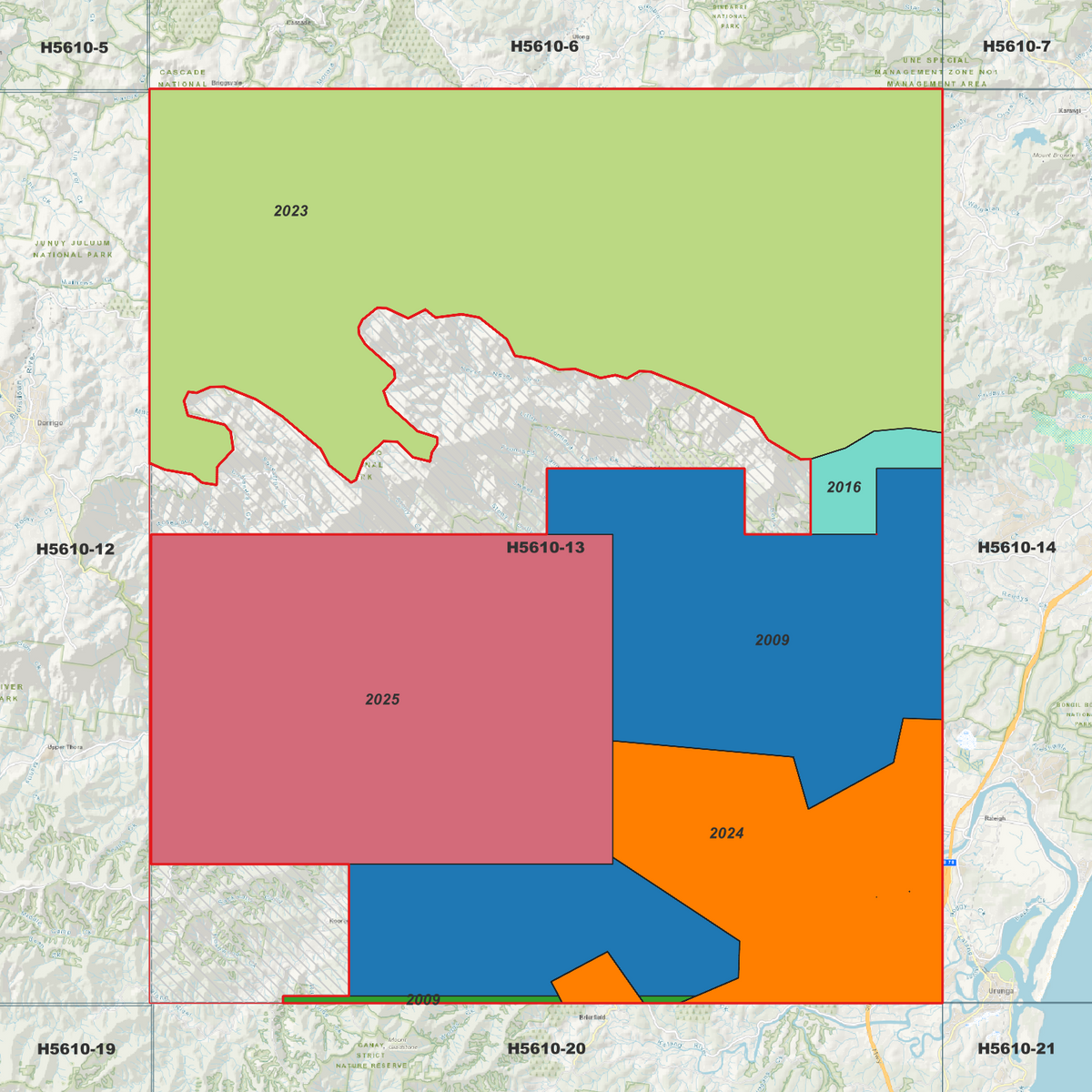 Bellingen 50cm, 1m & 2m Digital Elevation Models (H5610-13)