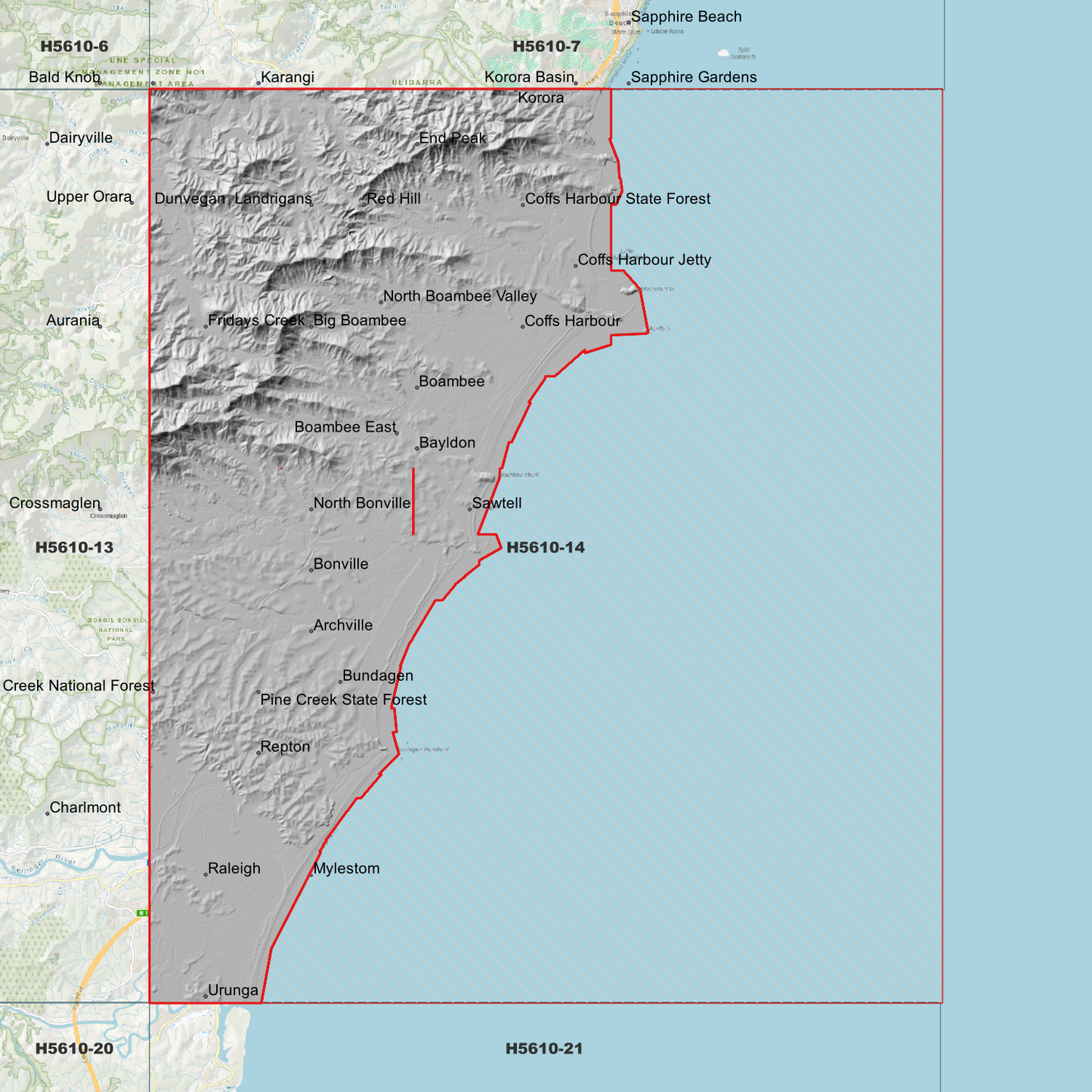 Coffs Harbour 1m Digital Elevation Model (H5610-14)