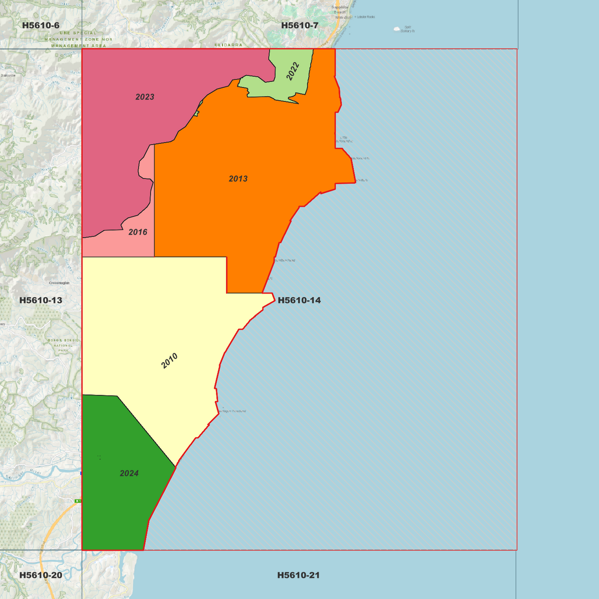 Coffs Harbour 50cm & 1m Digital Elevation Models (H5610-14)