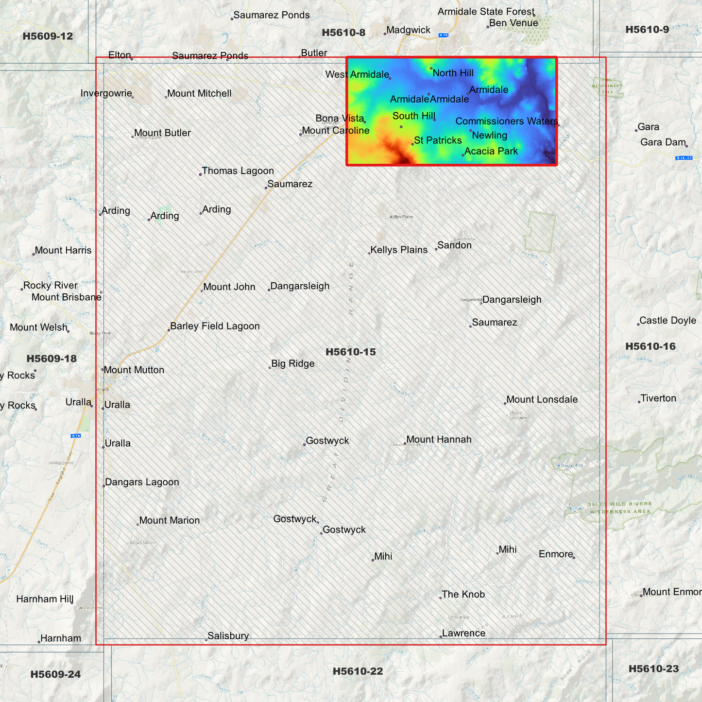 Armidale 1m Digital Elevation Model (H5610-15)