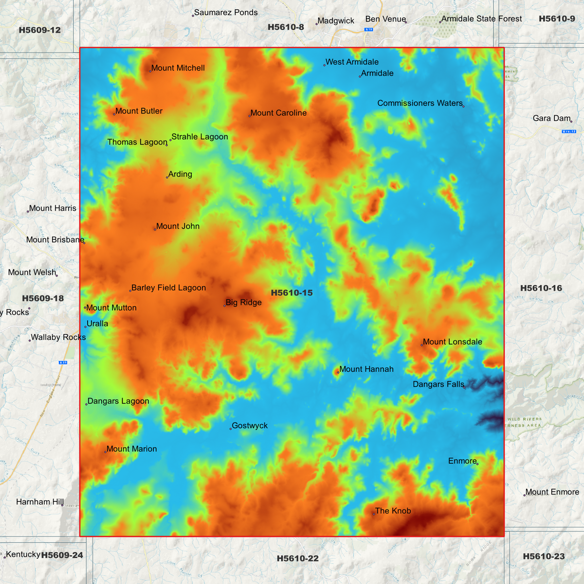 Armidale 1m & 2m Digital Elevation Models (H5610-15)