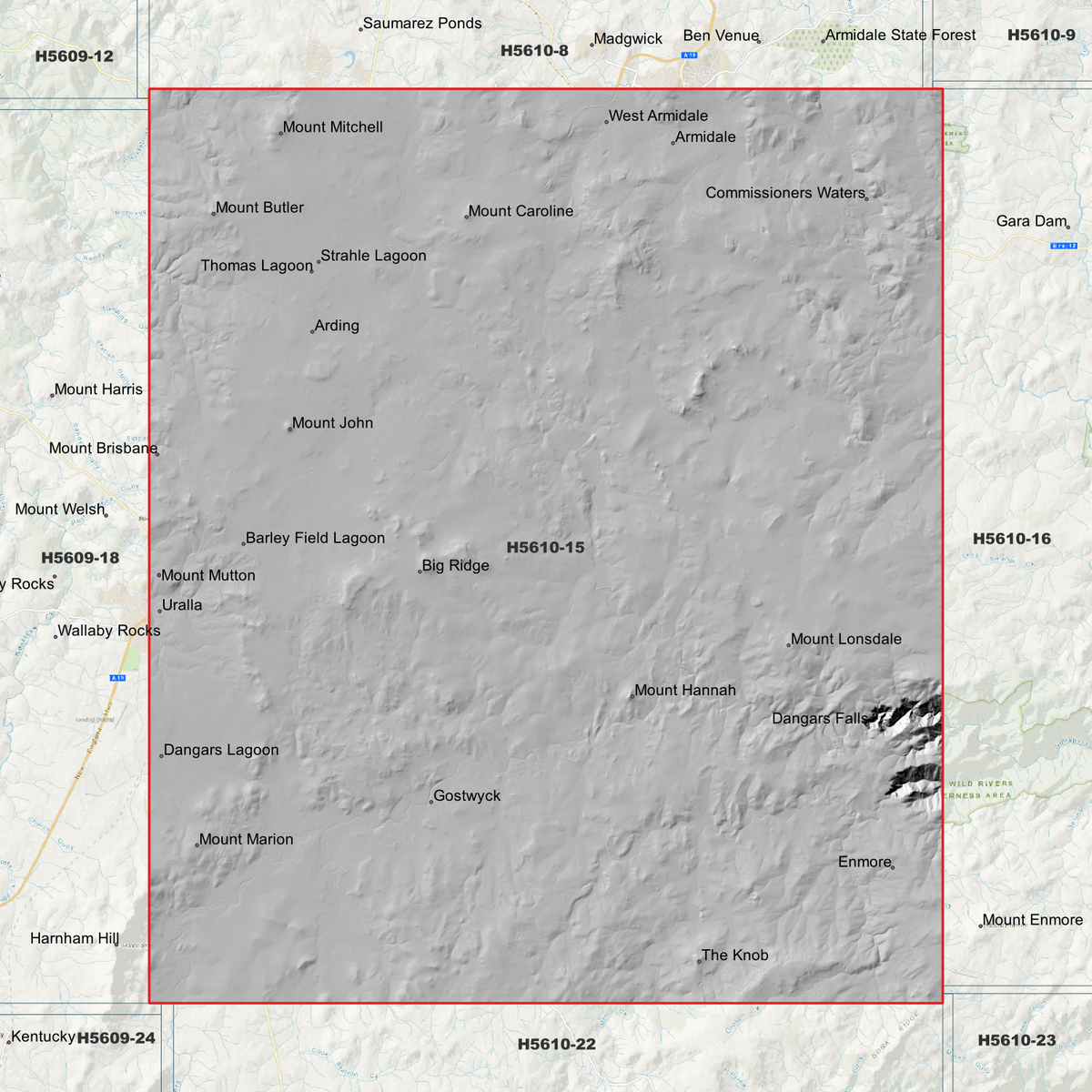 Armidale 1m & 2m Digital Elevation Models (H5610-15)