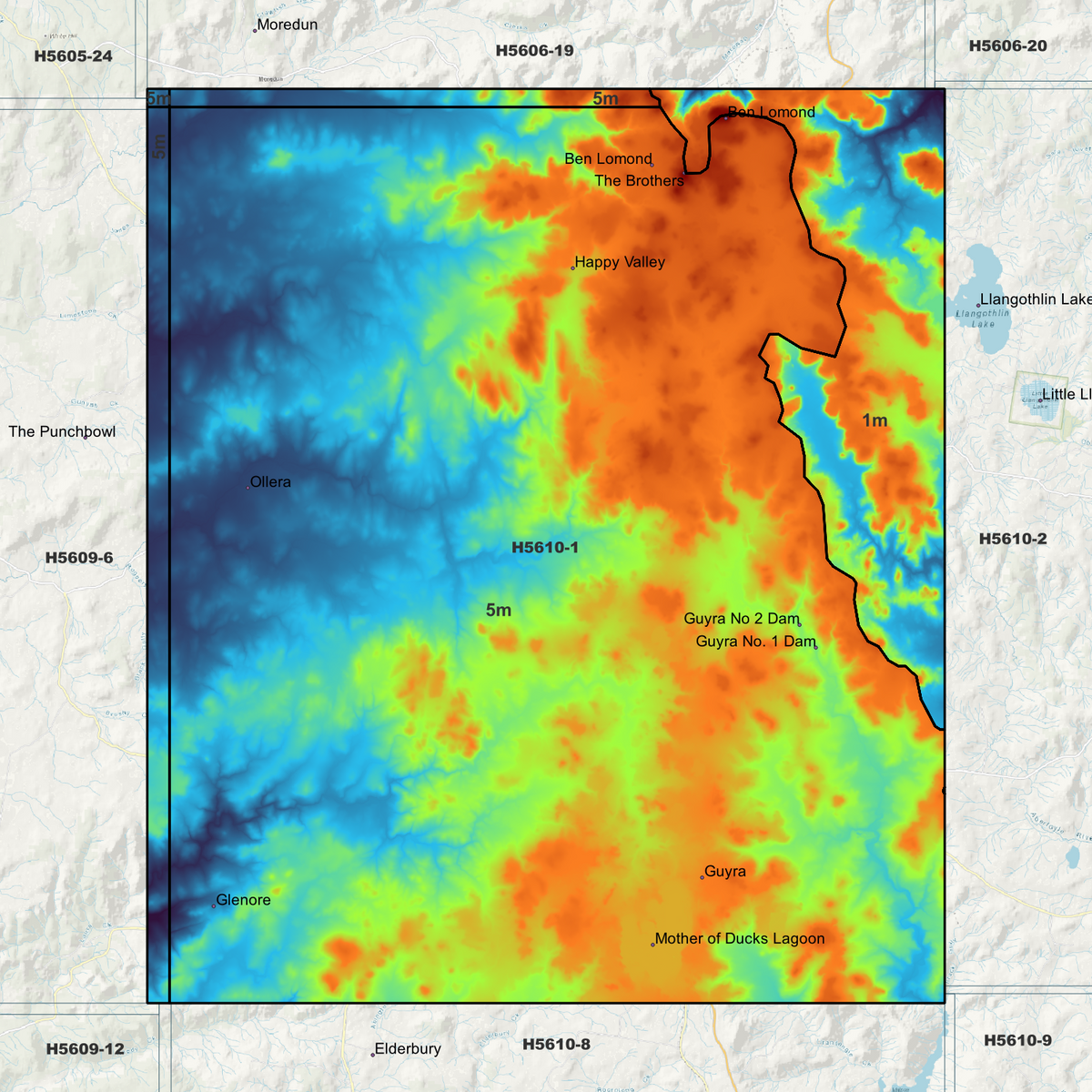 Guyra 1m & 5m Digital Elevation Models (H5610-1)