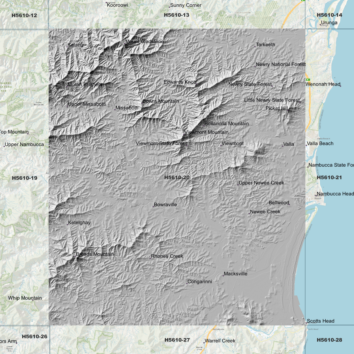 Nambucca 50cm, 1m & 2m Digital Elevation Models (H5610-20)